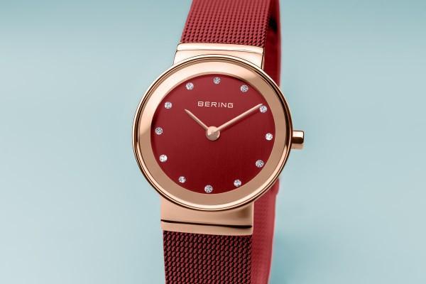 BERING Classic Polished Red Watch